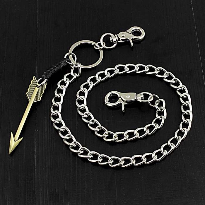 Arrow Charm Silver Punk Pants Chain Fashion Wallet Chain Biker Wallet Chain For Men