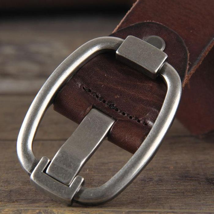 Genuine Leather Punk Rock Biker Trucker Mens Belt Men Black Coffee Belt for Men