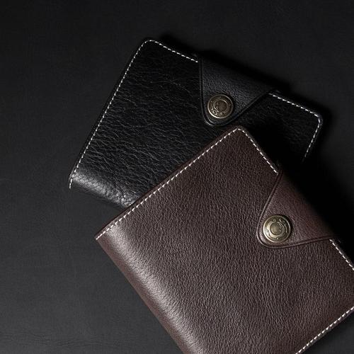 Leather Mens Slim billfold Leather Wallet Men Small Wallets Bifold for Men