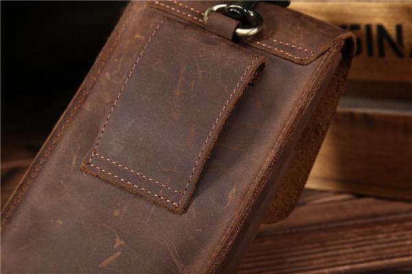 Cool Leather Cell Phone Holster Belt Pouch for Men Waist Bag BELT BAGs For Men