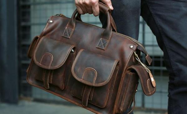Cool Leather Mens Large Travel Bags Handbag Shoulder Bags for men