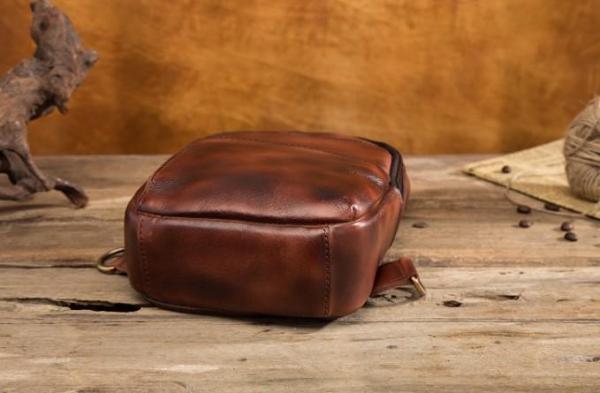 Cool Leather Vintage Chest Bags Sling Bag Crossbody Bag Travel Bag Sling Hiking Bag For Men