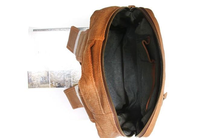 Cool Brown Mens Leather Backpack Travel Backpacks School Backpacks for men
