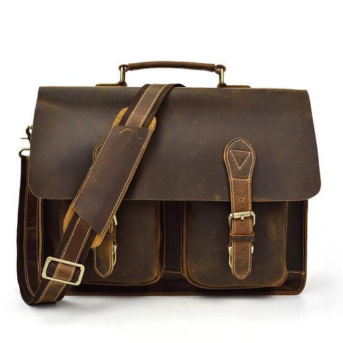 COOL LEATHER MENS Large BRIEFCASE BUSINESS BRIEFCASE VINTAGE SHOULDER BAG HANDBAGS FOR MEN