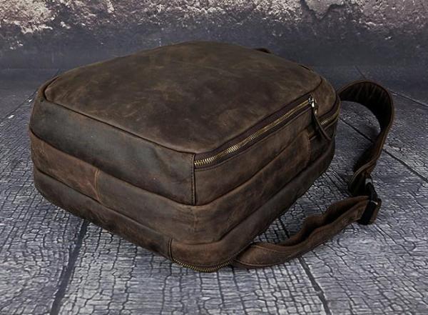 Cool Leather Mens Backpack Vintage Travel Backpack Satchel Backpack for men