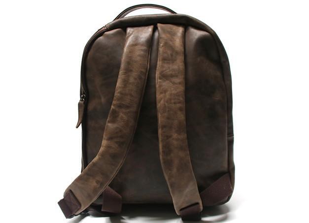 Coffee Leather Mens Backpacks Travel Backpacks Laptop Backpack for men
