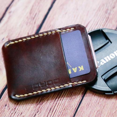 Leather Mens Slim Front Pocket Wallets Leather Cards Wallet for Men