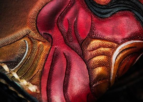 Handmade Leather Mah¨k¨la Tooled Mens billfold Wallet Cool Leather Wallet Slim Wallet for Men