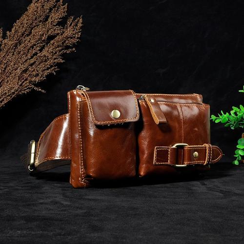 Leather Mens Fanny Pack Waist Bag Hip Pack Belt Bag Bumbag for Men
