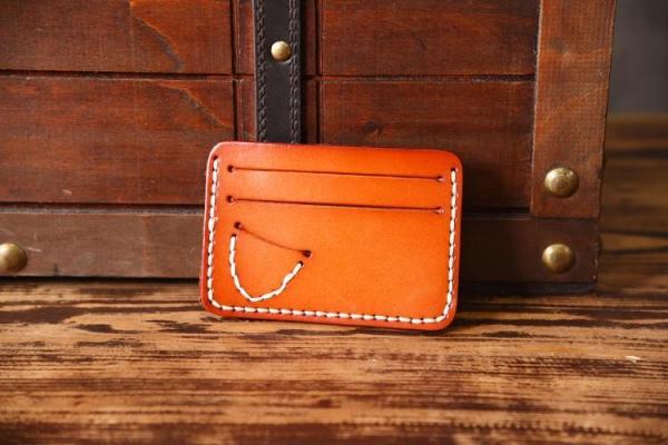 Handmade Mens Cool billfold Leather Wallet Men Small Card Slim Wallets for Men