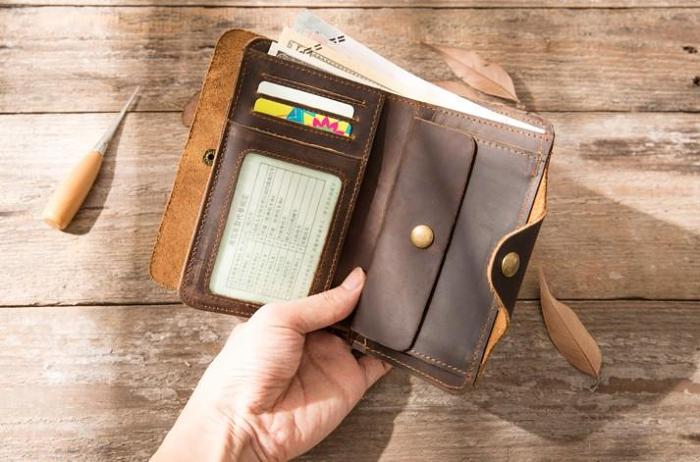 Vintage Slim long Wallets Leather Mens Coffee Wallet Long Wallet for Men