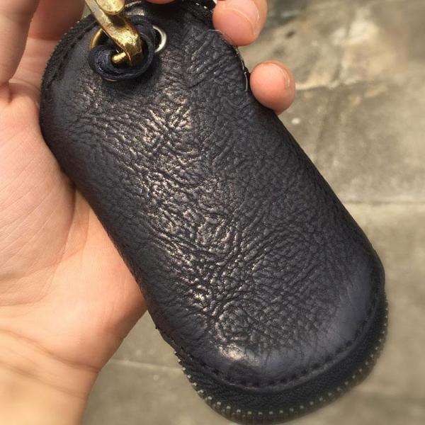 Genuine Leather Mens Cool Key Wallet Car Key Change Coin Holder Car Key Case for Men
