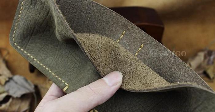 Handmade Leather Mens Cool Slim Leather Wallet Men billfold Wallets Bifold for Men