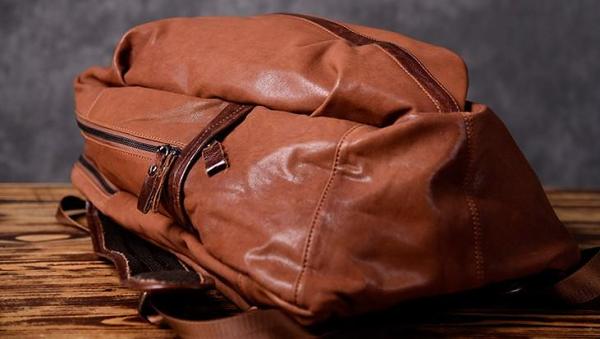 Genuine Leather Mens Cool Backpack Sling Bag Large Travel Bag Hiking Bag for men