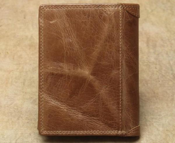 Cool Leather Mens Small Wallet billfold Bifold Wallet Front Pocket Wallet for Men