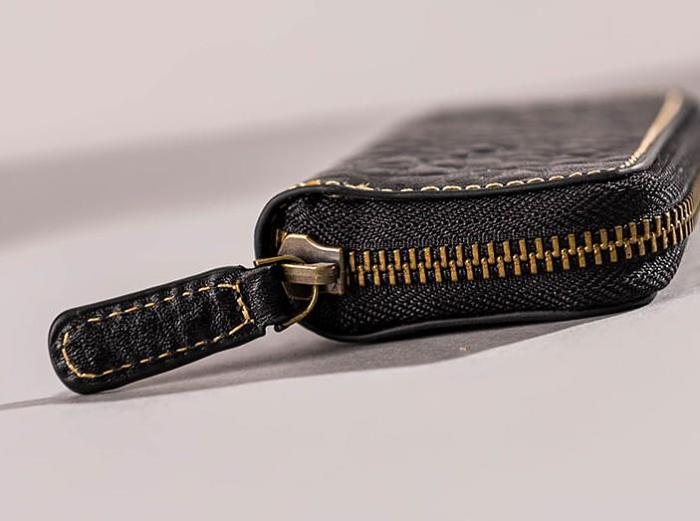Leather Men Small Key Wallet Bifold Small Keyring Wallet for Men