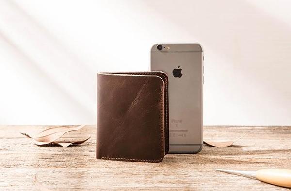 Cool Leather Mens Small Wallets Bifold Slim Front Pocket Wallet for Men