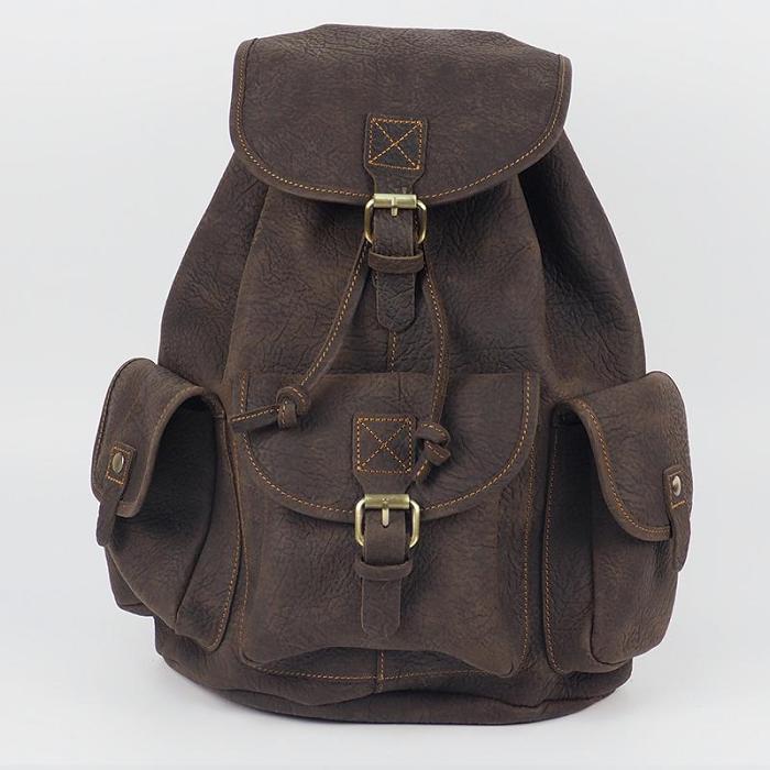 Vintage Mens Leather School Backpacks Satchel Backpack Leather Travel Backpack for Men