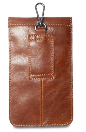 Cool Slim Mens Leather Cell Phone Holsters Belt Pouch Waist Bag for Men