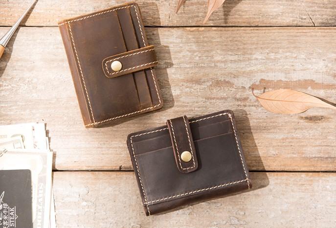 Leather Mens Card Holder Slim Front Pocket Wallets Card Wallet for Men