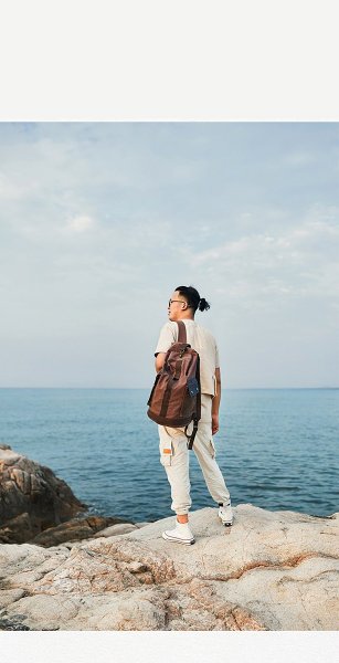 Waxed Canvas Leather Mens Large Backpack Canvas Travel Backpack Barrel Travel Backpacks for Men