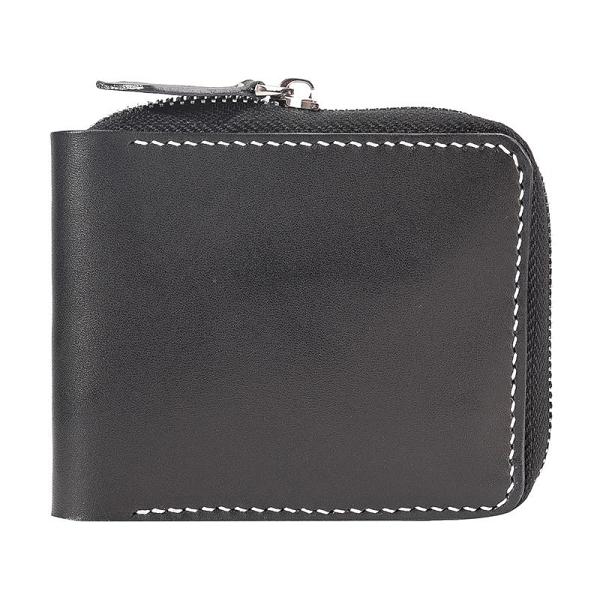 Handmade Leather Mens Cool Slim Leather Zipper Wallet Men Small Wallets Bifold for Men