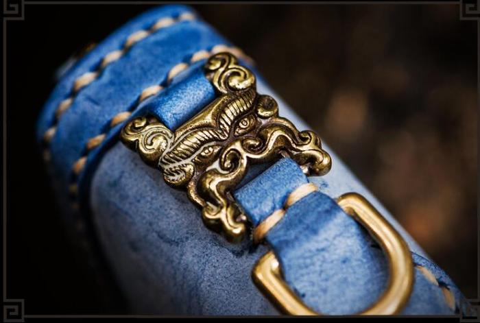 Handmade Leather Mens Chain Biker Wallet Cool Leather Wallet Long Clutch Wallets for Men