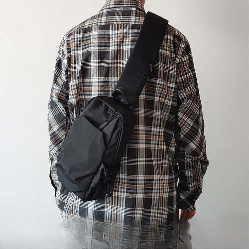 Nylon Navy Large Sling Bag For Men Sling Bag For Big Men Mens Large Sling Bag