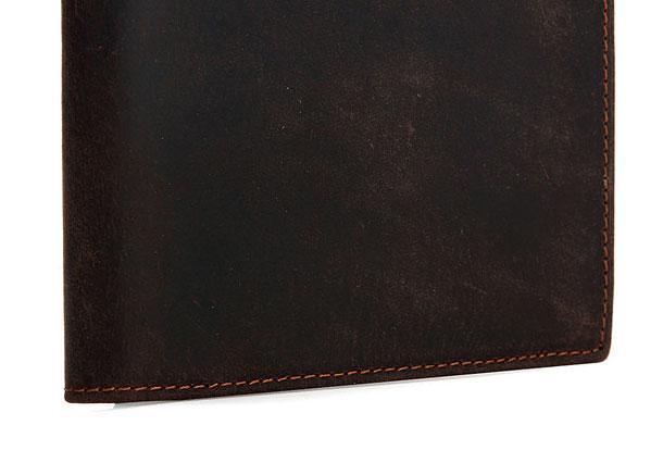 Genuine Leather Mens Wallet Cool billfold Slim Bifold Wallet Card Wallet Purse for Mens