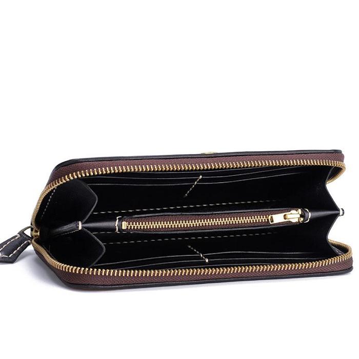 Handmade Leather Green Tara Buddhism Mens Chain Biker Wallet Cool Leather Wallet With Chain Wallets for Men