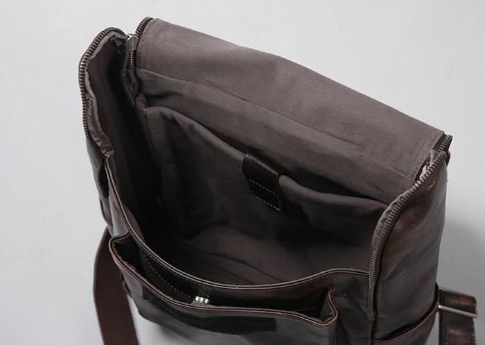 Handmade Leather Mens Cool Backpack Sling Bag Large Travel Bag Hiking Bag for Men