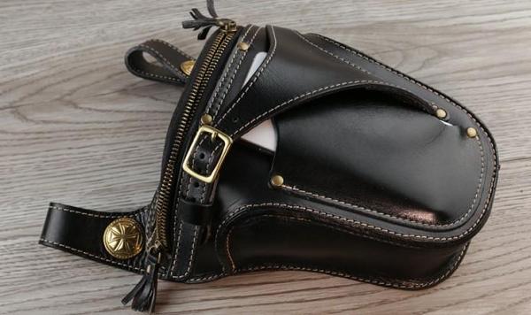 Leather Belt Pouch Mens Small Cases Waist Bag Hip Pack Belt Bag Fanny Pack Bumbag for Men