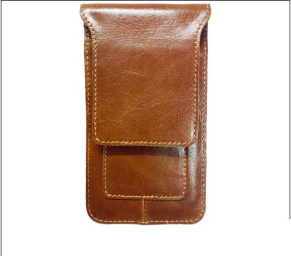 Cool Slim Mens Leather Cell Phone Holsters Belt Pouch Waist Bag for Men