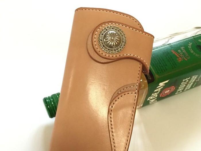 Handmade Leather Biker Wallet Mens Cool Chain Wallet Trucker Wallet with Chain