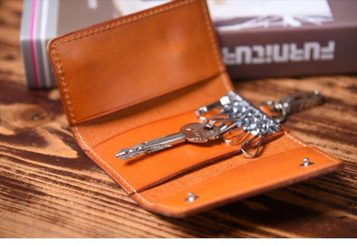 Handmade Leather Mens Cool Key Wallet Car Key Holder Car Key Case for Men