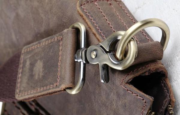 Cool Coffee Leather Mens Briefcase Work Bag Laptop Bag Business Bag for Men