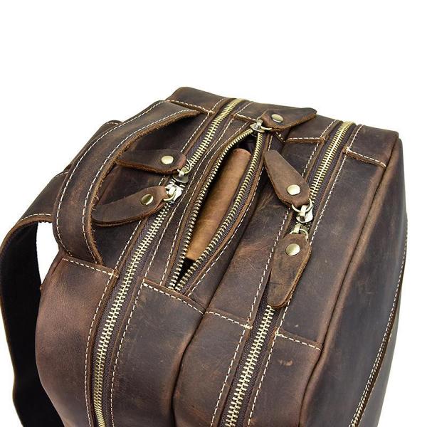 Cool Leather Mens Large Backpack Vintage Travel Backpack School Backpack for Men