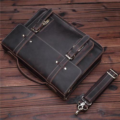 Leather Vintage Mens Briefcase Lawyer Briefcase Laptop Briefcase Business Briefcase For Men