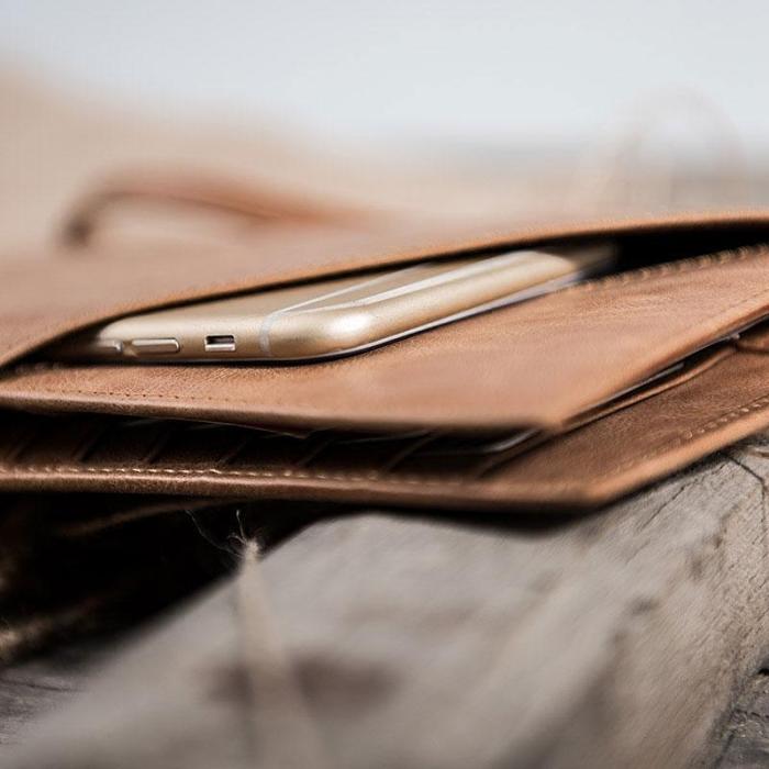 Leather Men Long Wallets for Travel Wallet Bifold Passport Wallet for Men
