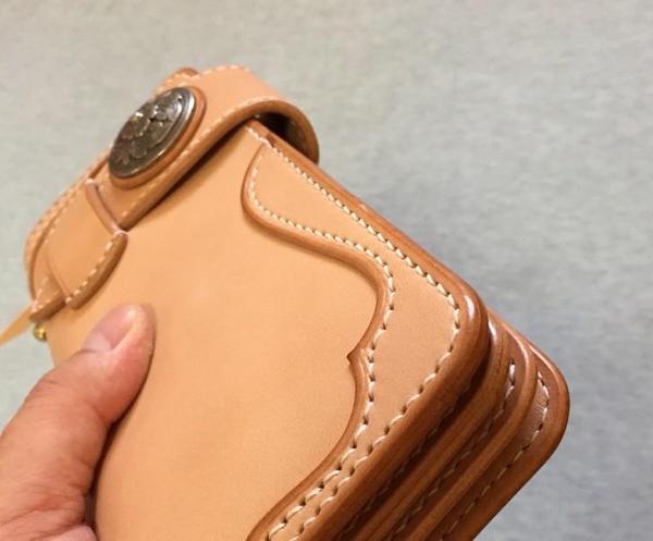 Handmade Leather Biker Wallet Mens Cool Chain Wallet Trucker Wallet with Chain