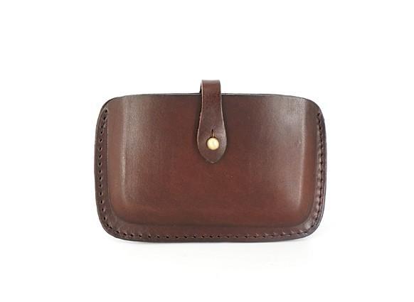 Handmade Leather Mens Card Wallet Front Pocket Wallets Small Wallets for Men