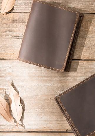 Cool Leather Vintage Mens Slim Small Wallets Zipper billfold Wallets for Men