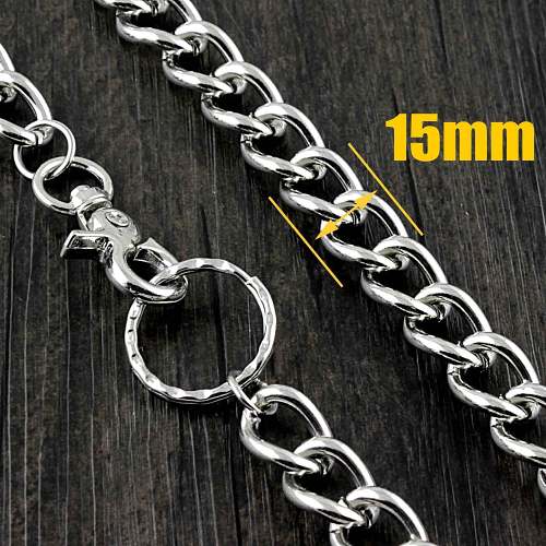 SOLID STAINLESS STEEL BIKER SILVER WALLET CHAINs LONG PANTS CHAIN Jeans Chain Jean Chain FOR MEN