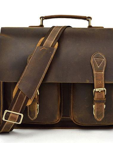 COOL LEATHER MENS Large BRIEFCASE BUSINESS BRIEFCASE VINTAGE SHOULDER BAG HANDBAGS FOR MEN