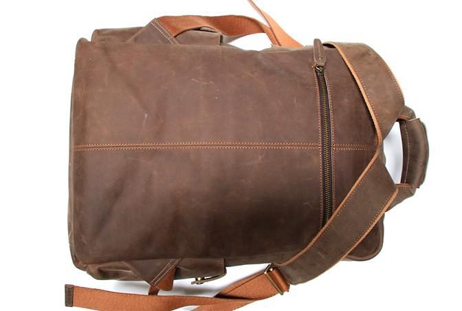 Vintage Coffee Mens Leather Backpacks Travel Backpacks Laptop Backpack for men