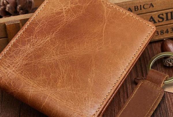 Genuine Leather Mens Wallet Cool billfold Slim Bifold Wallet Card Coin Holder Wallet Purse for Mens