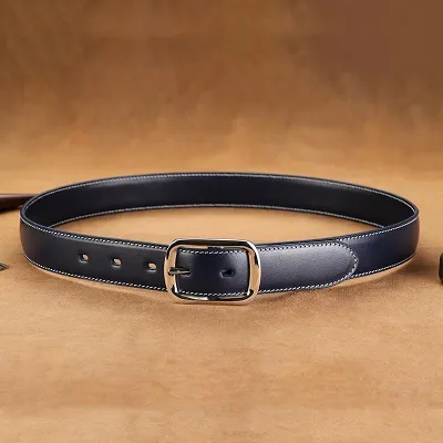 Handmade Mens Blue Leather Belts PERSONALIZED Fashion Blue Leather Belt for Men