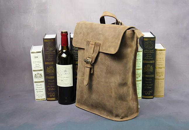 Cool Mens Leather School Backpack Travel Backpack Leather Satchel Backpack for Men