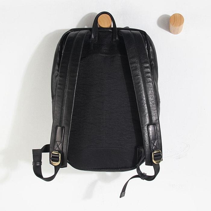 Genuine Leather Mens Cool Backpack Sling Bag Large Black Travel Bag Hiking Bag for men