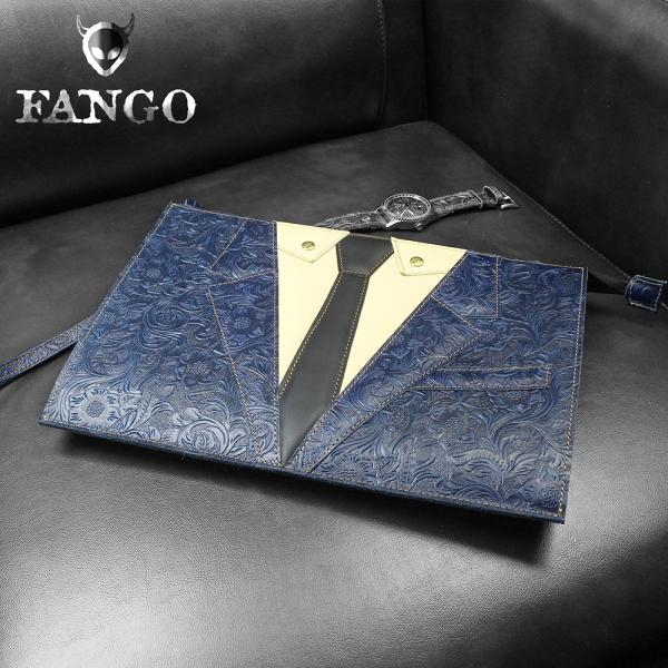 Handmade Leather Floral Tooled Mens Clutch Cool Slim Wallet Zipper Clutch Wristlet Wallet for Men